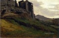Marino Grandes edificios sobre las rocas Plein air Romanticismo Jean Baptiste Camille Corot